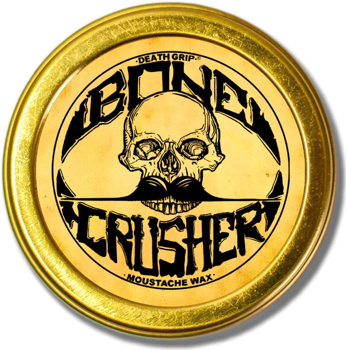 The Vintage Grooming Co Bone Crusher wax tin front view for extra strong hold