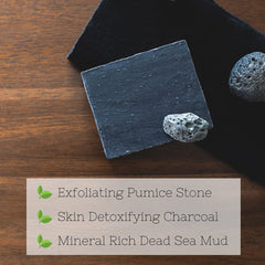 The Yellow Bird Dead Sea Mud Soap Bar creates a rich foamy lather for cleansing.