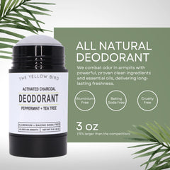The Yellow Bird natural deodorant stick glides on smoothly for invisible protection.