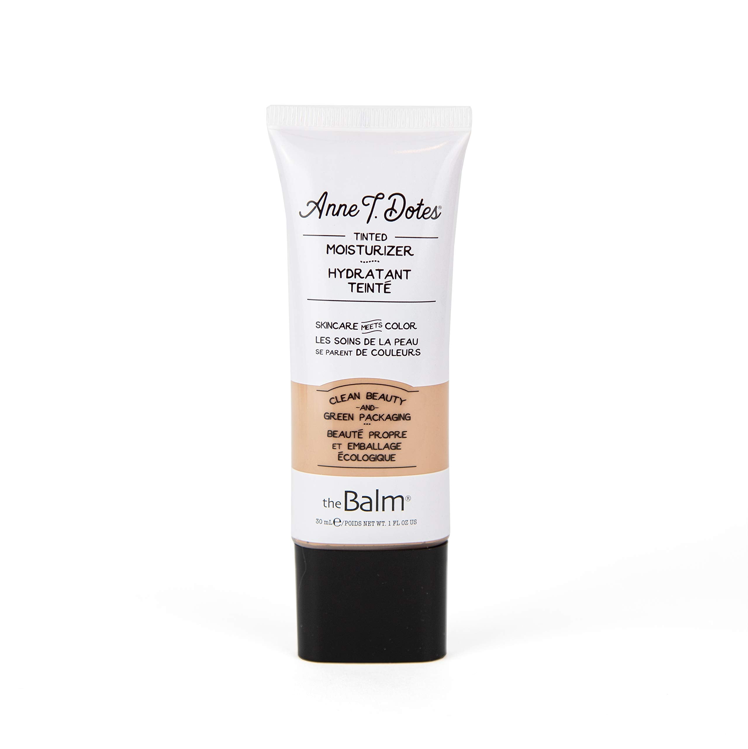 theBalm Anne T. Dotes Tinted Moisturizer tono 18 luz, cobertura suave para piel clara.