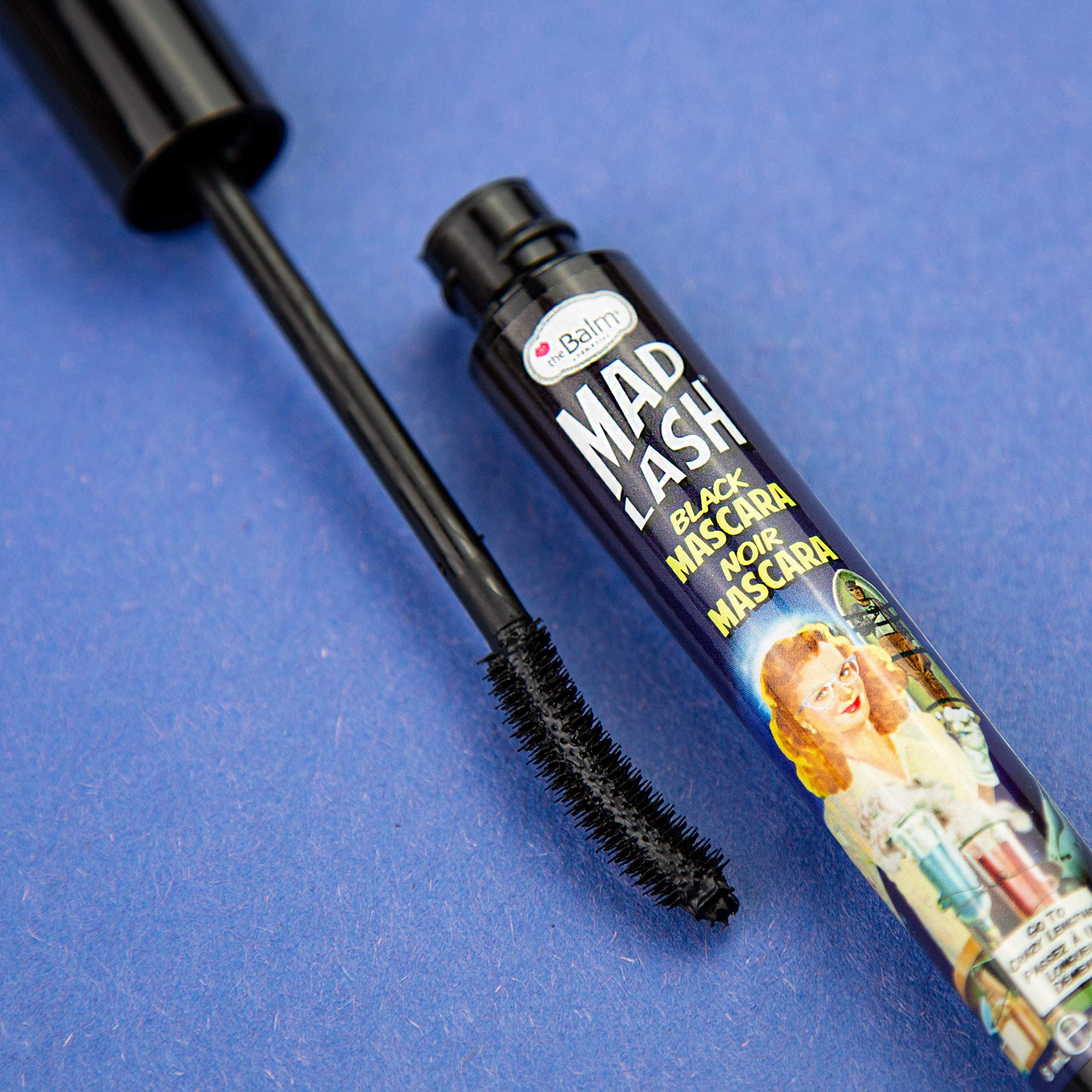 theBalm Mad Lash volumizing brush close-up highlighting lift and separation.