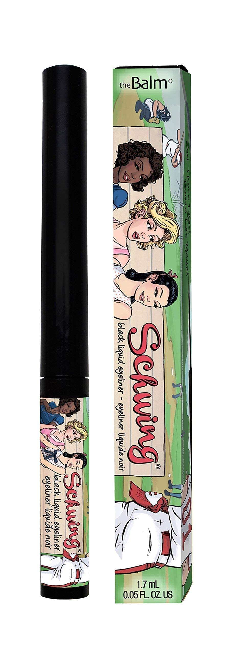 theBalm Schwing in-use shot demonstrating bold liner creation