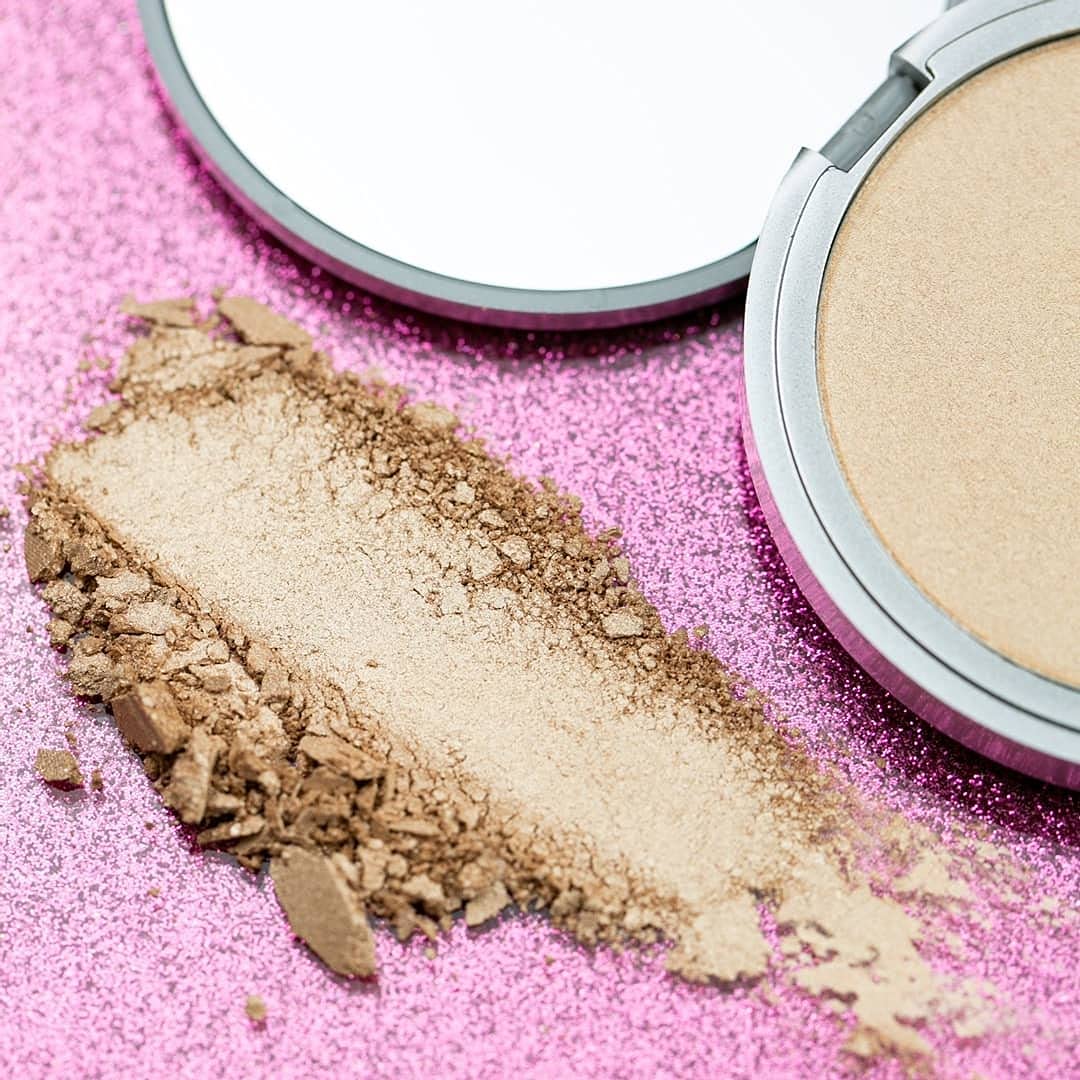 theBalm travel-size packaging closeup emphasizes portable shimmer for on-the-go looks