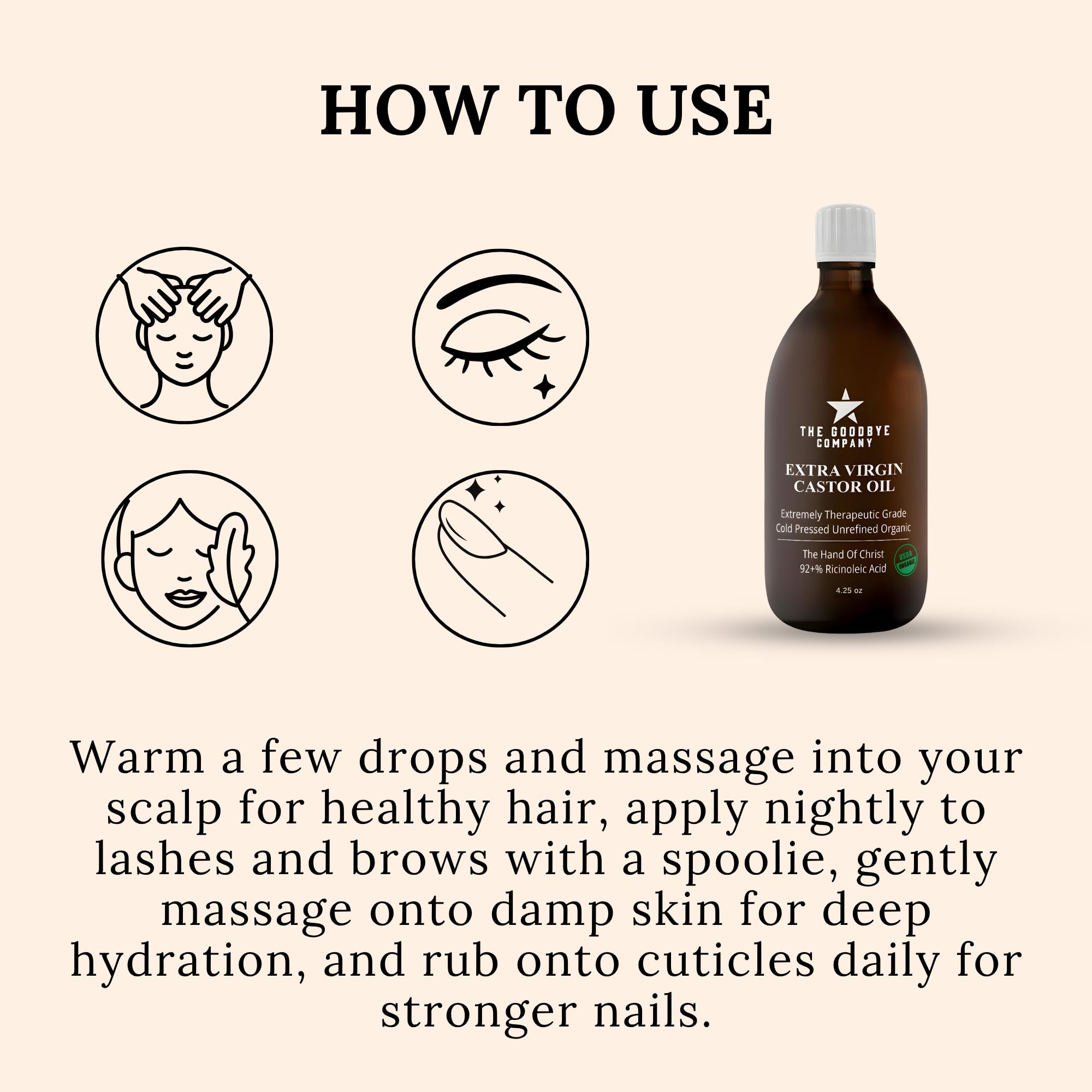 The Goodbye Company small-batch castor oil sourced from family farms