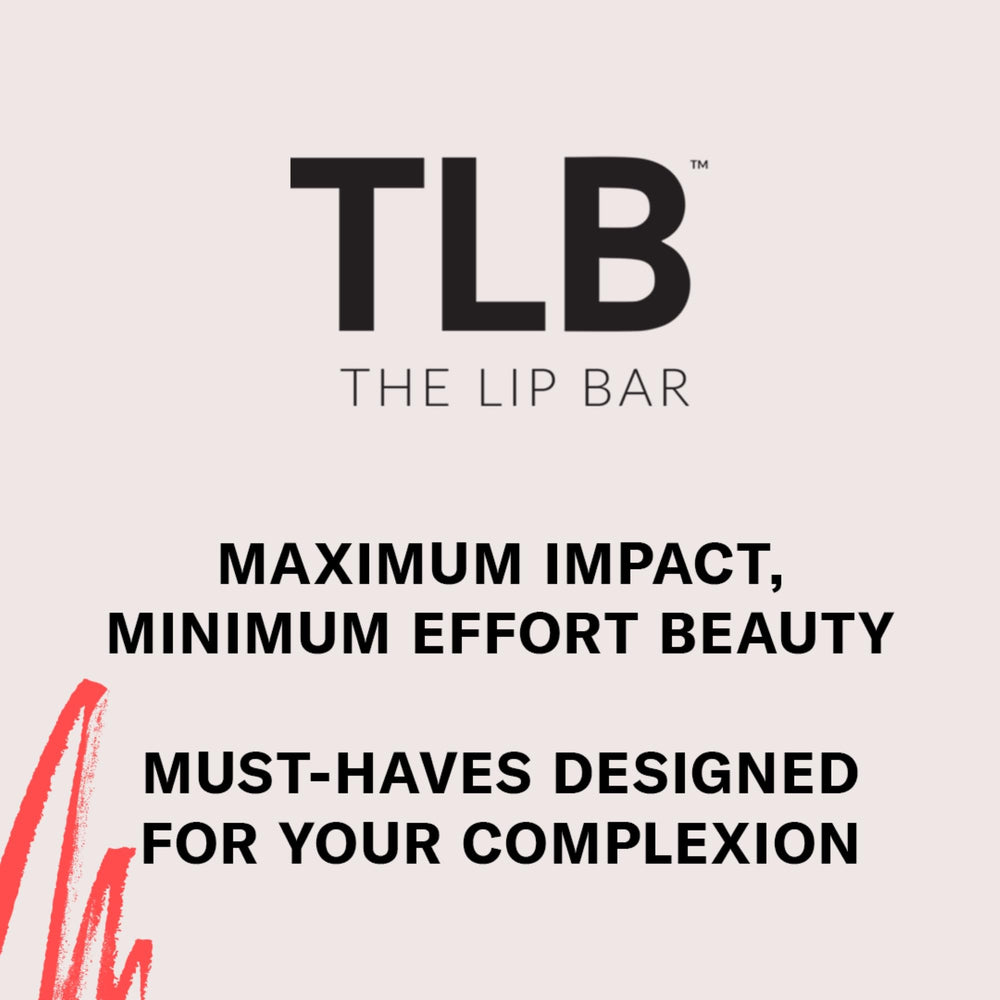 The Lip Bar Extra oil-infused hydration image hints argan, olive oil, and Vitamin E benefits.