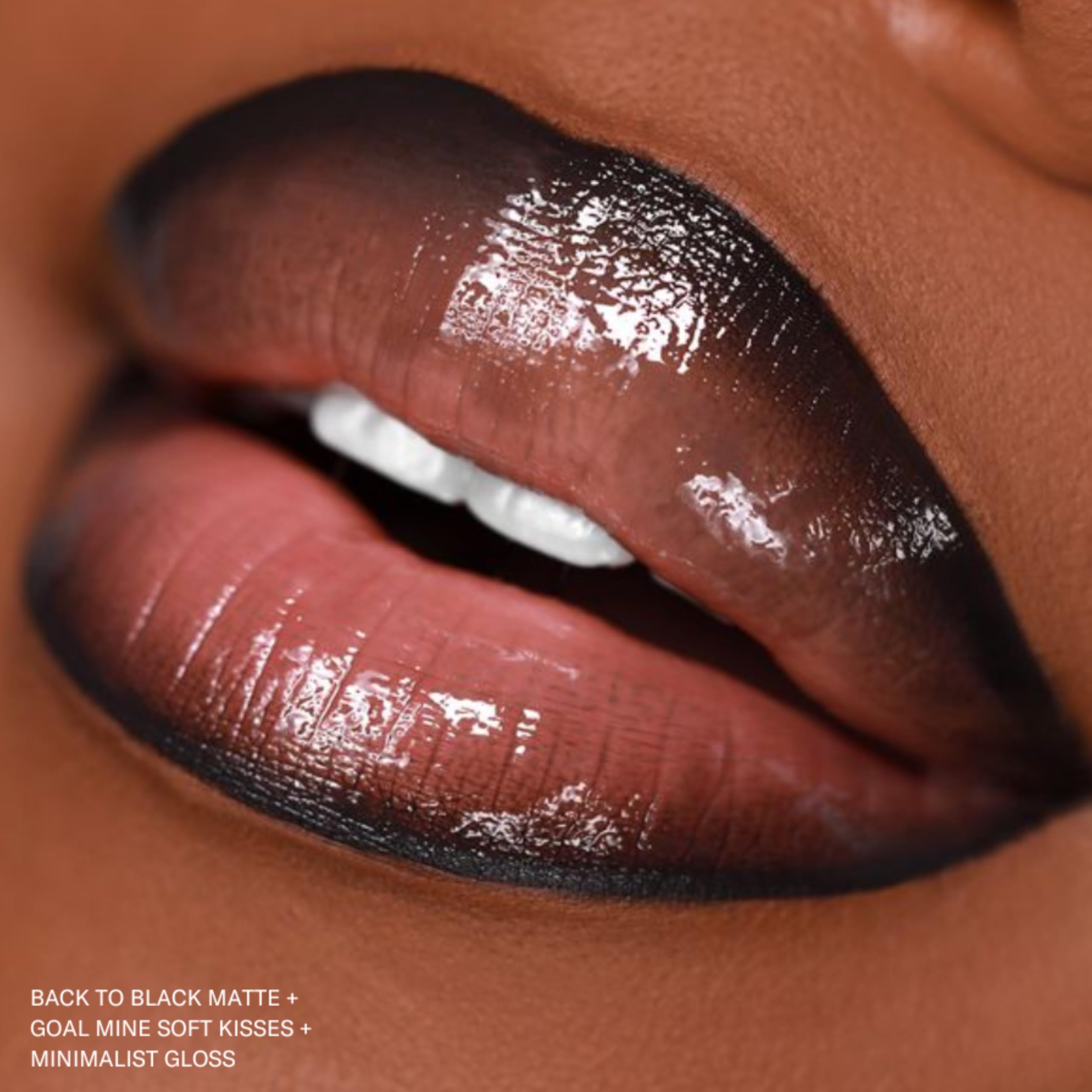 The Lip Bar ombre lip look shows dimension with darker shades.