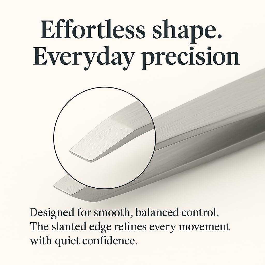 THEMOA pointed-tip tweezers shaping brows with precision
