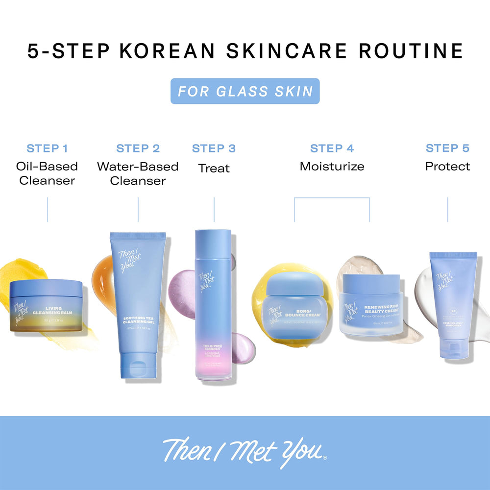 Then I Met You Essence Light Sunscreen packaging box emphasizes vegan and cruelty-free messaging