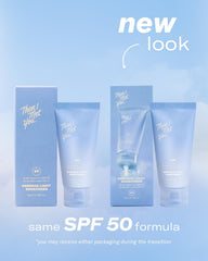 Then I Met You Essence Light Sunscreen label highlights SPF 50 broad spectrum protection
