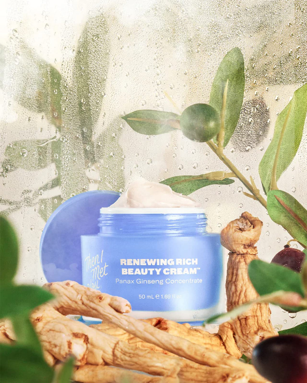 Then I Met You Renewing Rich Beauty Cream vegan formula with baobab oil on the label