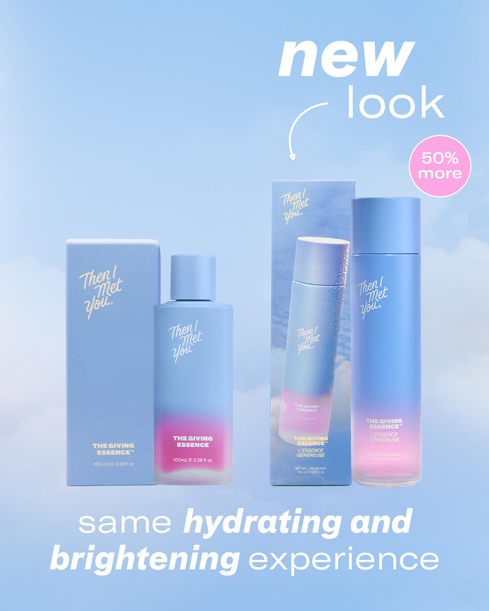 Then I Met You The Giving Essence eco-friendly packaging aligns with sustainable skincare.