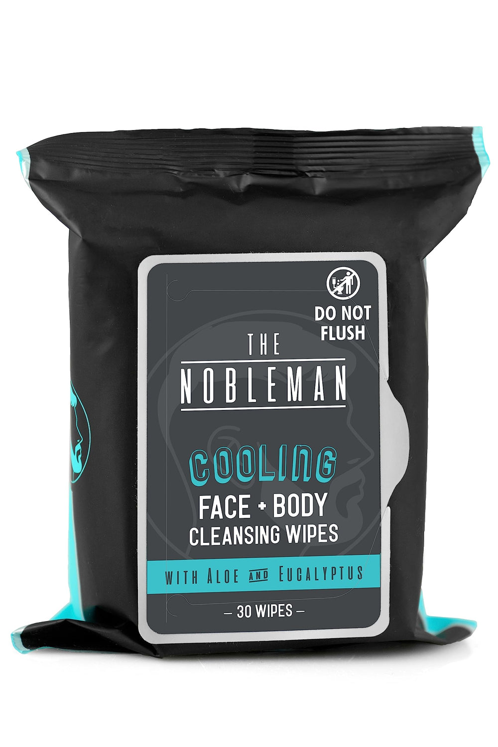 The Nobleman cooling wipes eucalyptus after-workout use demonstrates convenient skin cleanse post-exercise.