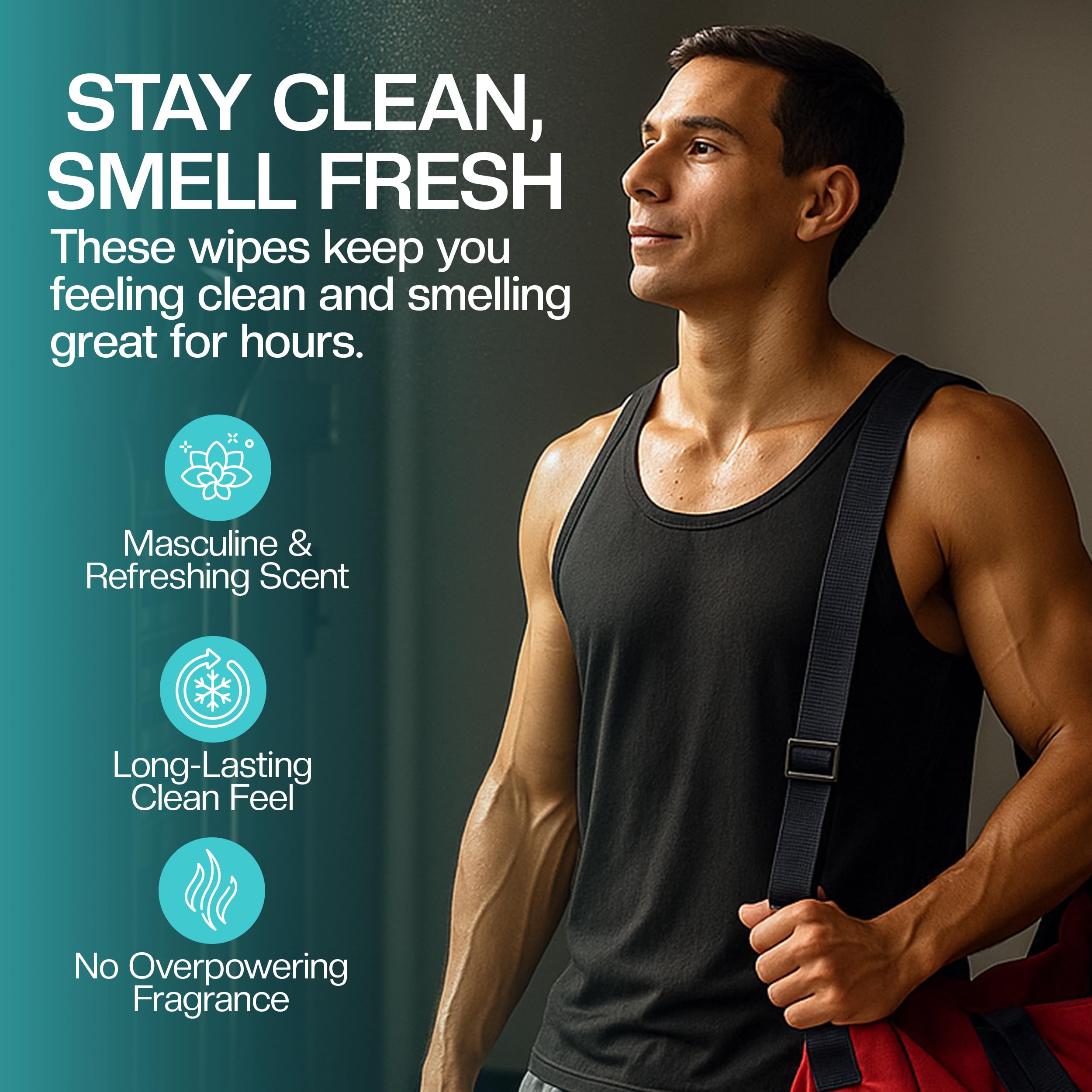 The Nobleman cooling wipes eucalyptus ambient scent suggests invigorating eucalyptus notes for quick refresh.