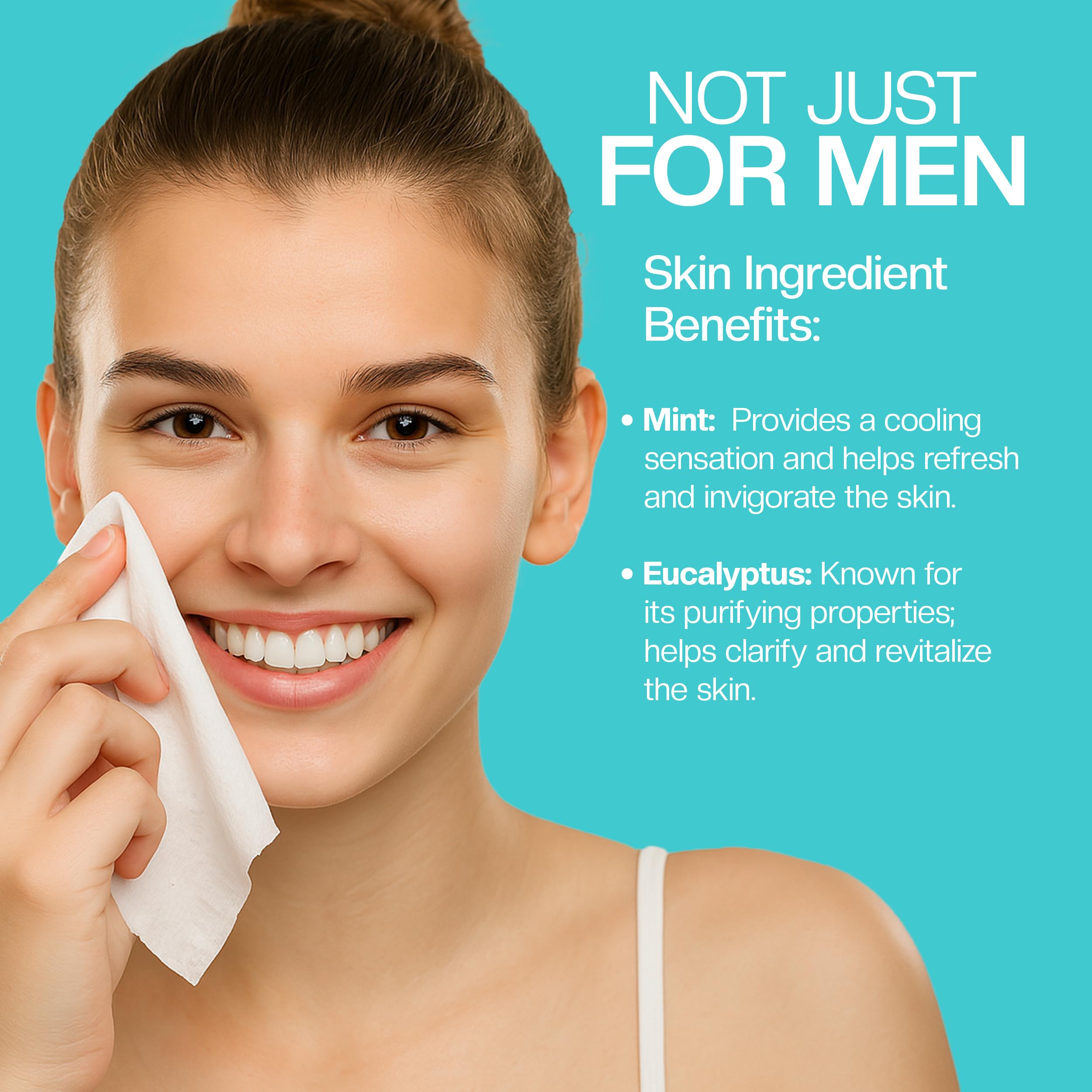 The Nobleman cooling wipes eucalyptus face-body usage illustrates versatile cleansing for daily routines.