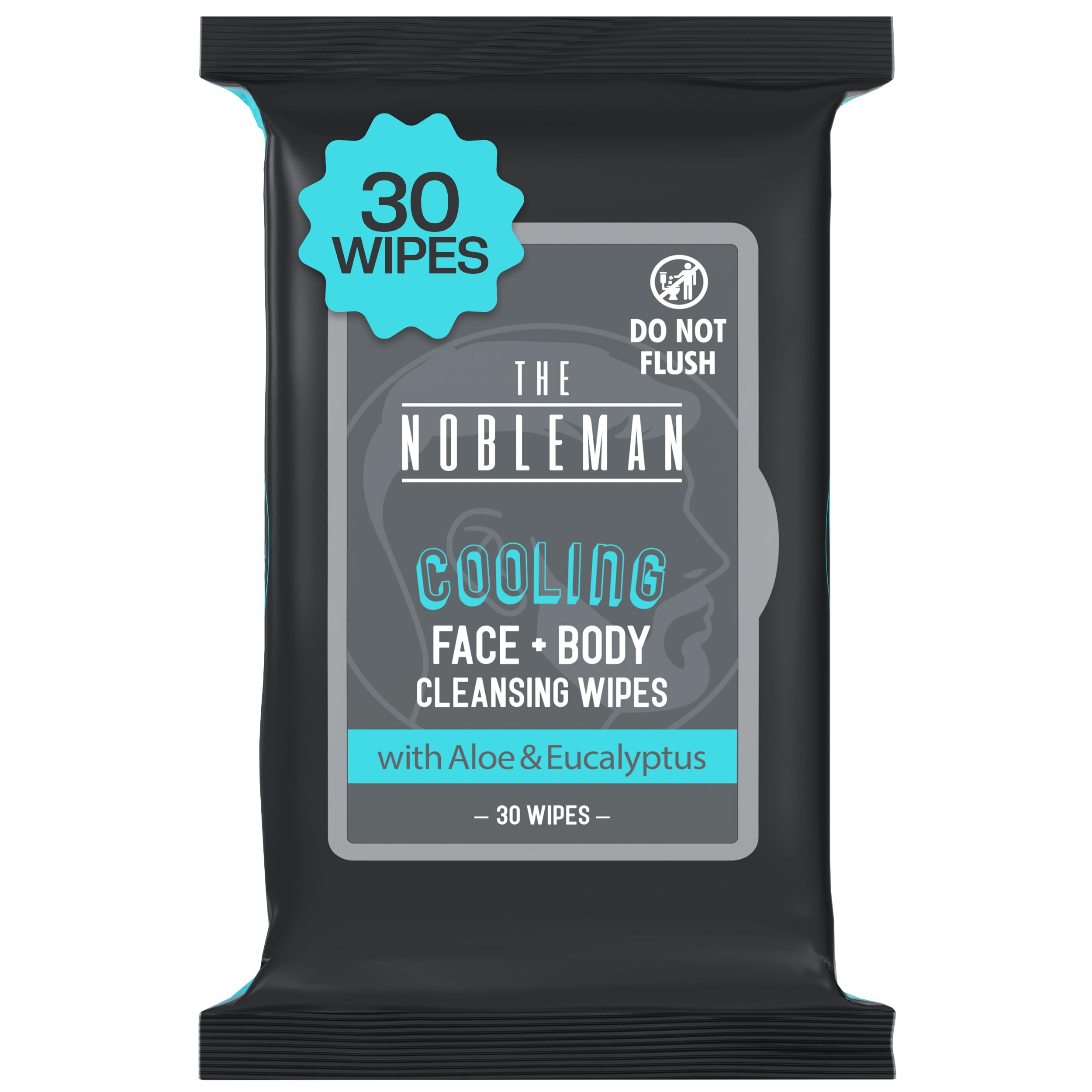 The Nobleman cooling wipes eucalyptus pack shows convenient refreshing cleansing after workouts.