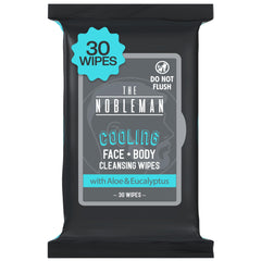 The Nobleman cooling wipes eucalyptus pack shows convenient refreshing cleansing after workouts.