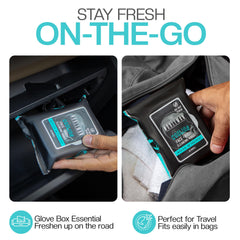 The Nobleman cooling wipes eucalyptus wipe texture highlights soft invigorating feel on skin.