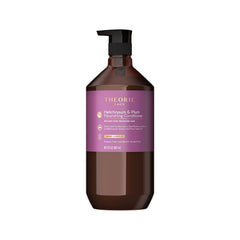Theorie Helichrysum & Plum conditioner bottle delivers moisture for dry hair.