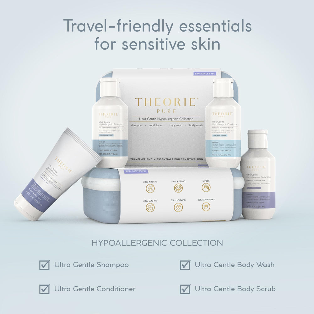 Theorie Pure aloe vera hydration visual emphasizes soothing, moisture-rich skincare.