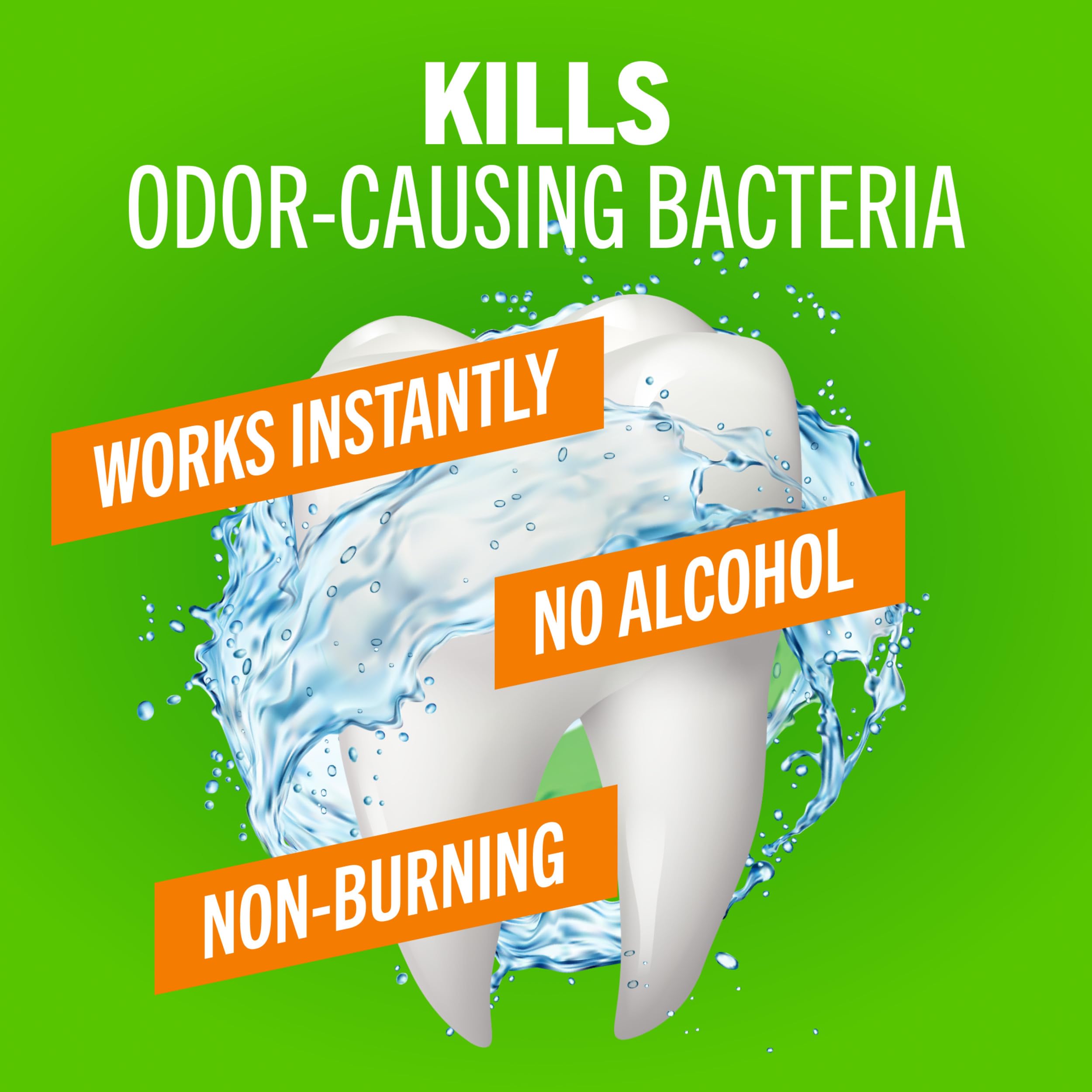 TheraBreath close-up label view highlighting alcohol-free, ADA-accepted benefits
