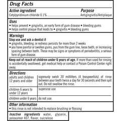 TheraBreath close-up label highlighting fluoride and alcohol-free benefit
