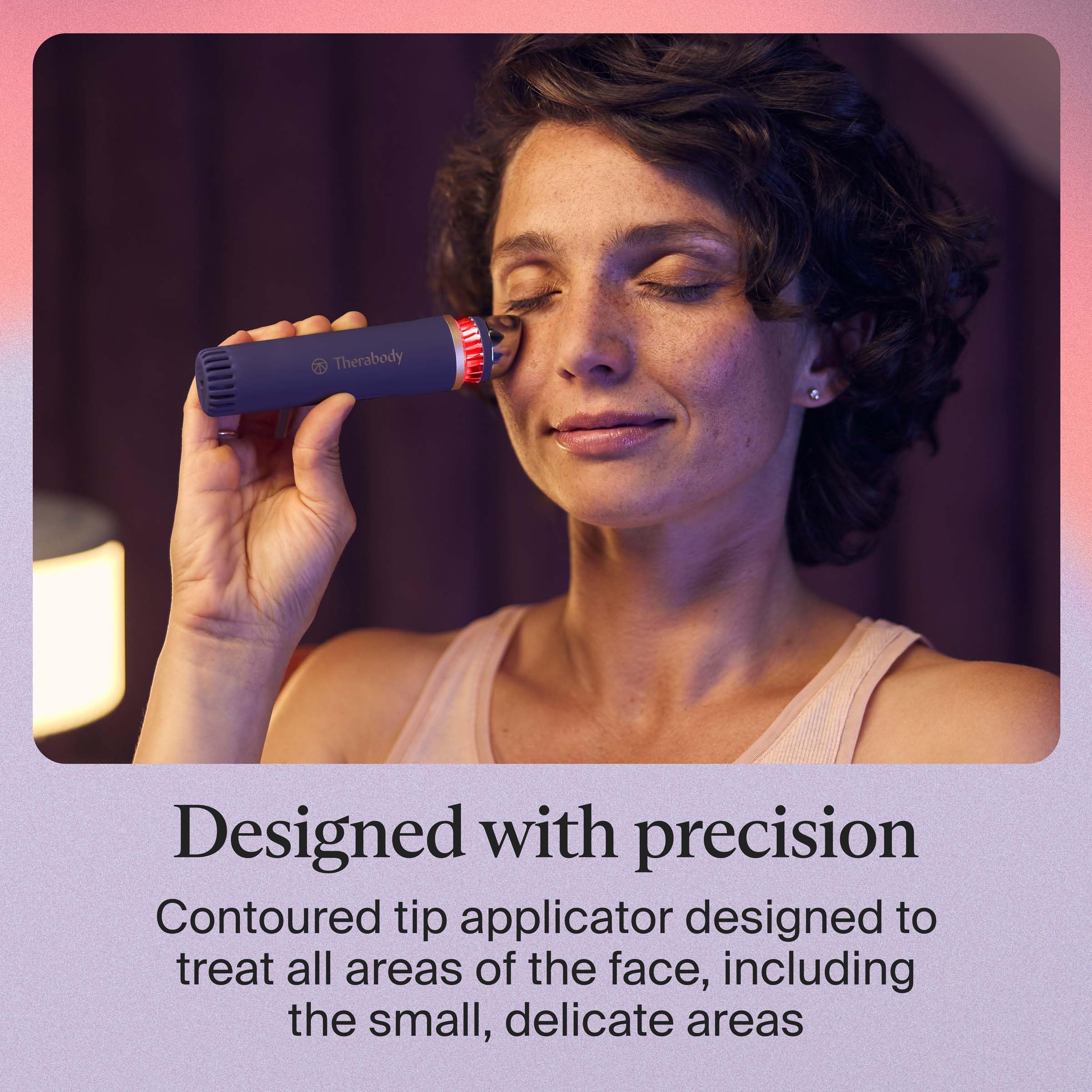 TheraFace sleek compact design close-up emphasizes portability and ease