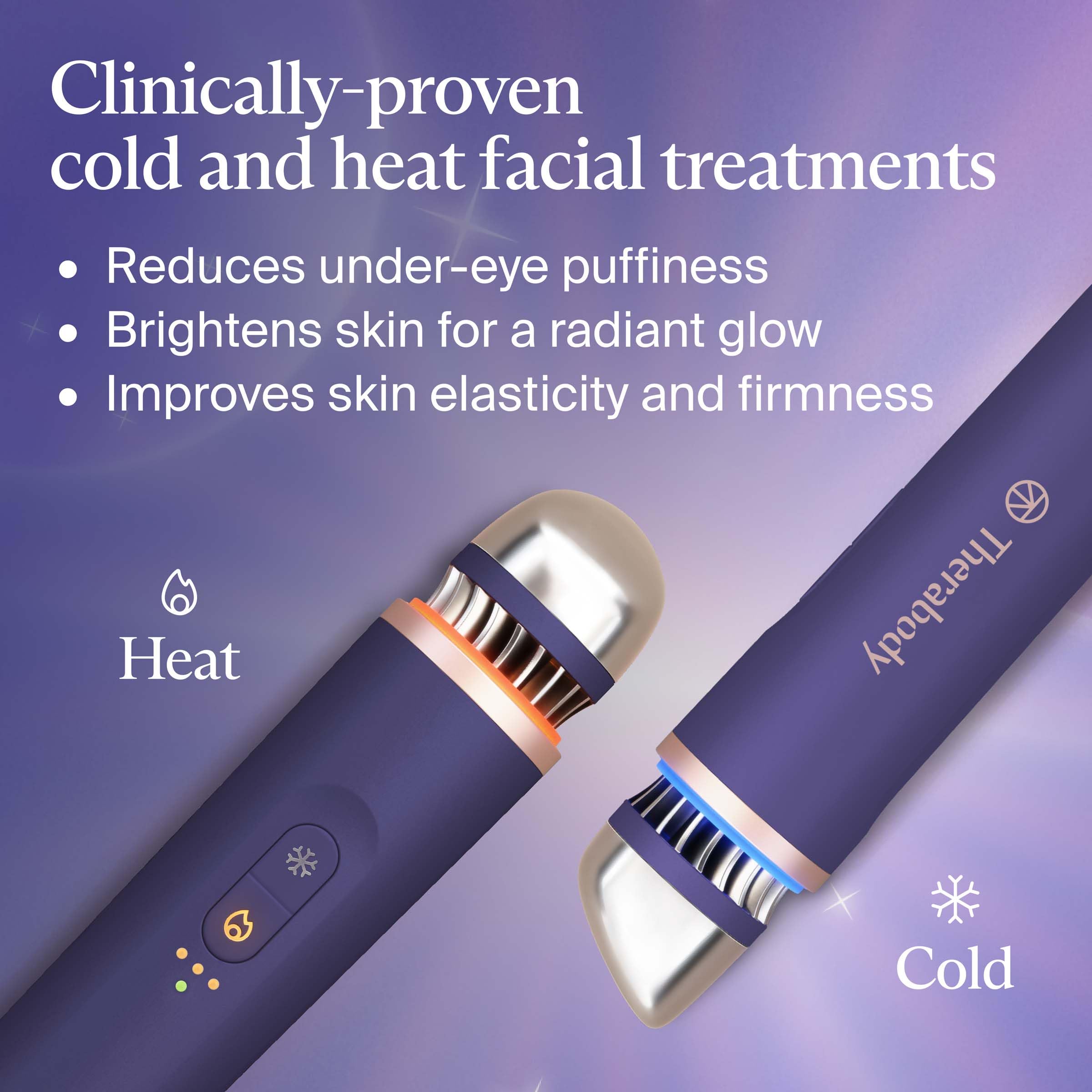 TheraFace depuffing cold treatment around the eyes for refreshed appearance