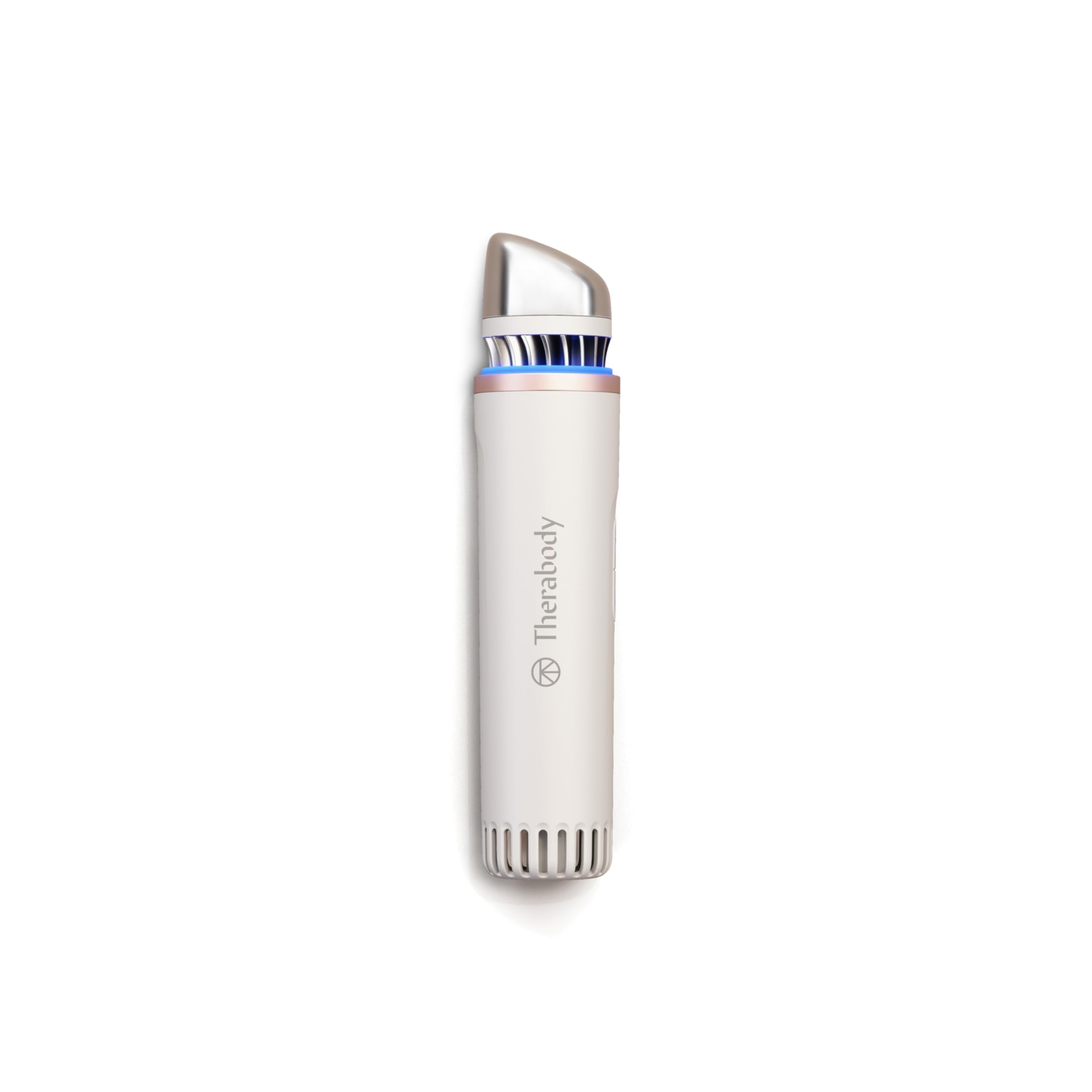 TheraFace Depuffing Wand applies cold treatment under the eye for puffiness relief.
