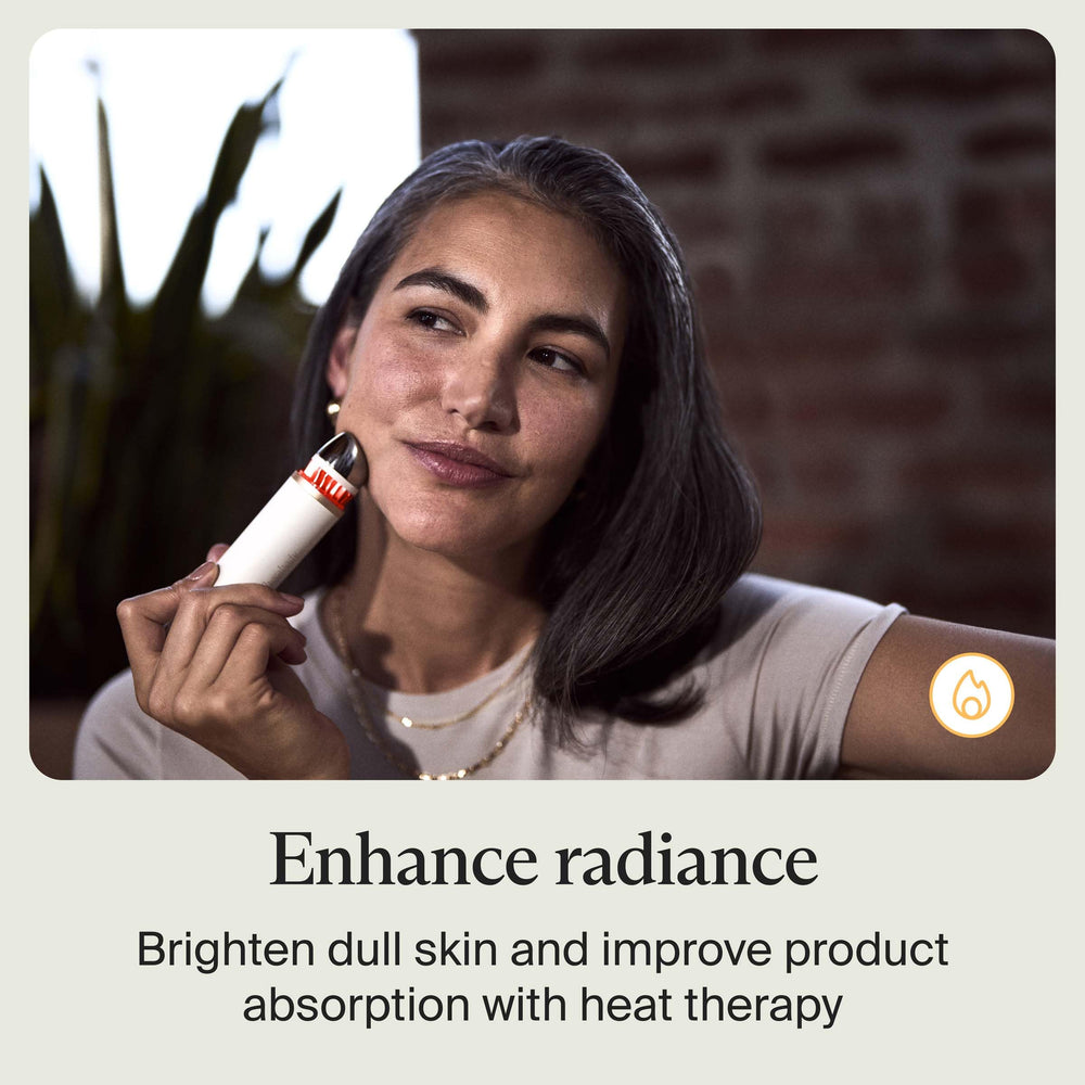 TheraFace Depuffing Wand offers three temperature levels for customizable treatment.