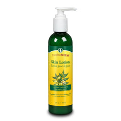 TheraNeem front bottle of neem soothing skin lotion showing label and size benefits