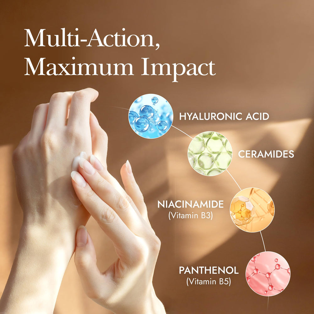THERAPISPA Hand Cream application on hand demonstrates quick absorption