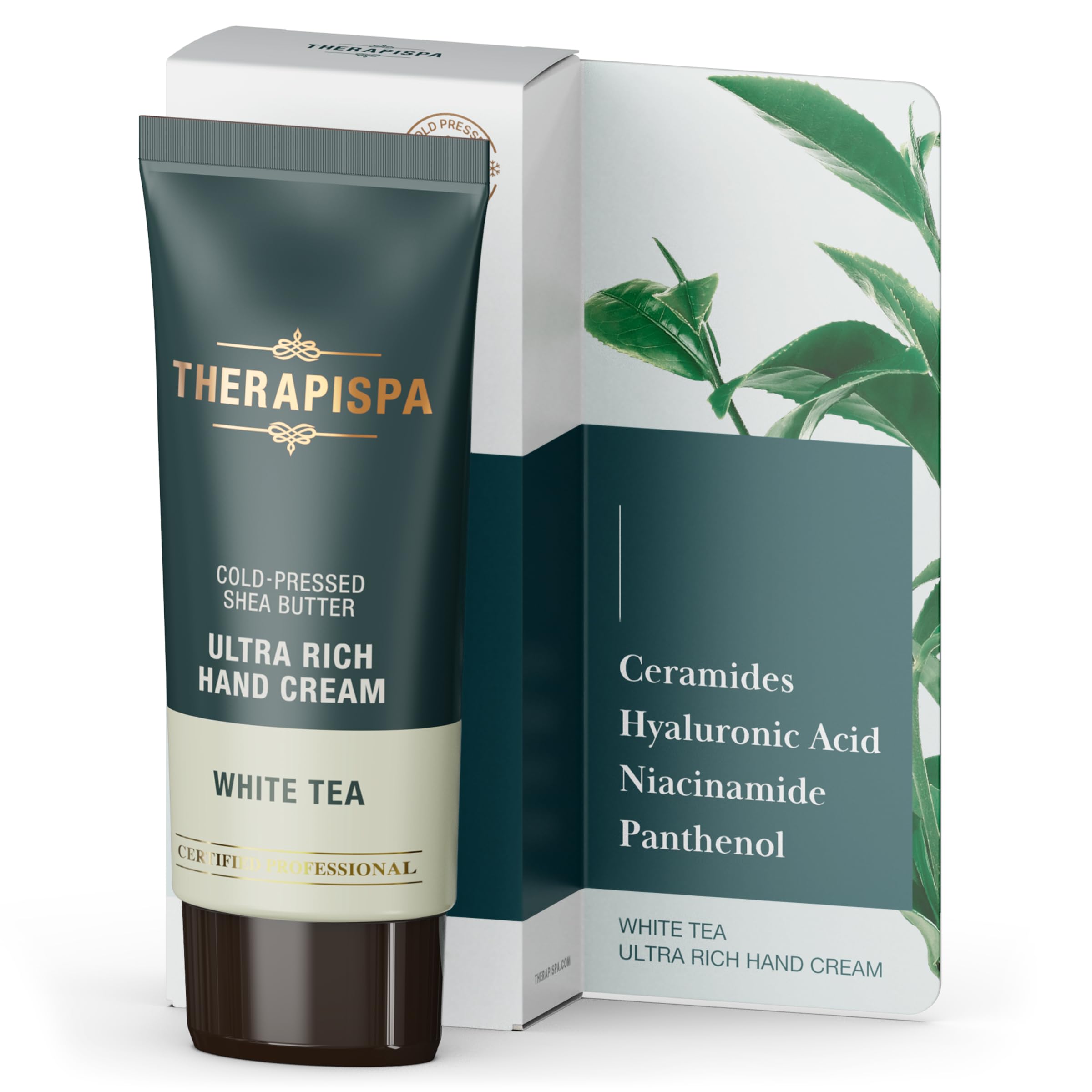 THERAPISPA Ultra Rich Hand Cream bottle closeup for deep hydration