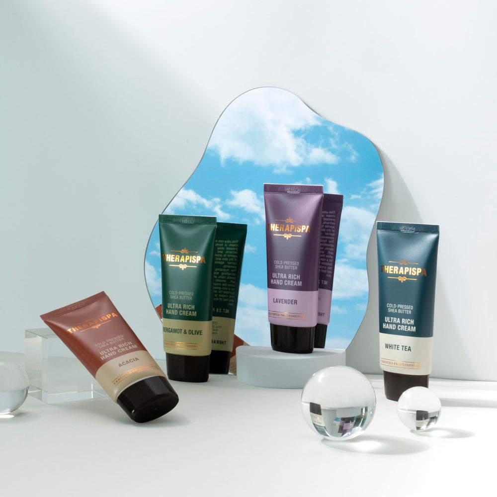 THERAPISPA Ultra Rich Hand Cream packaging shot highlights premium hand care