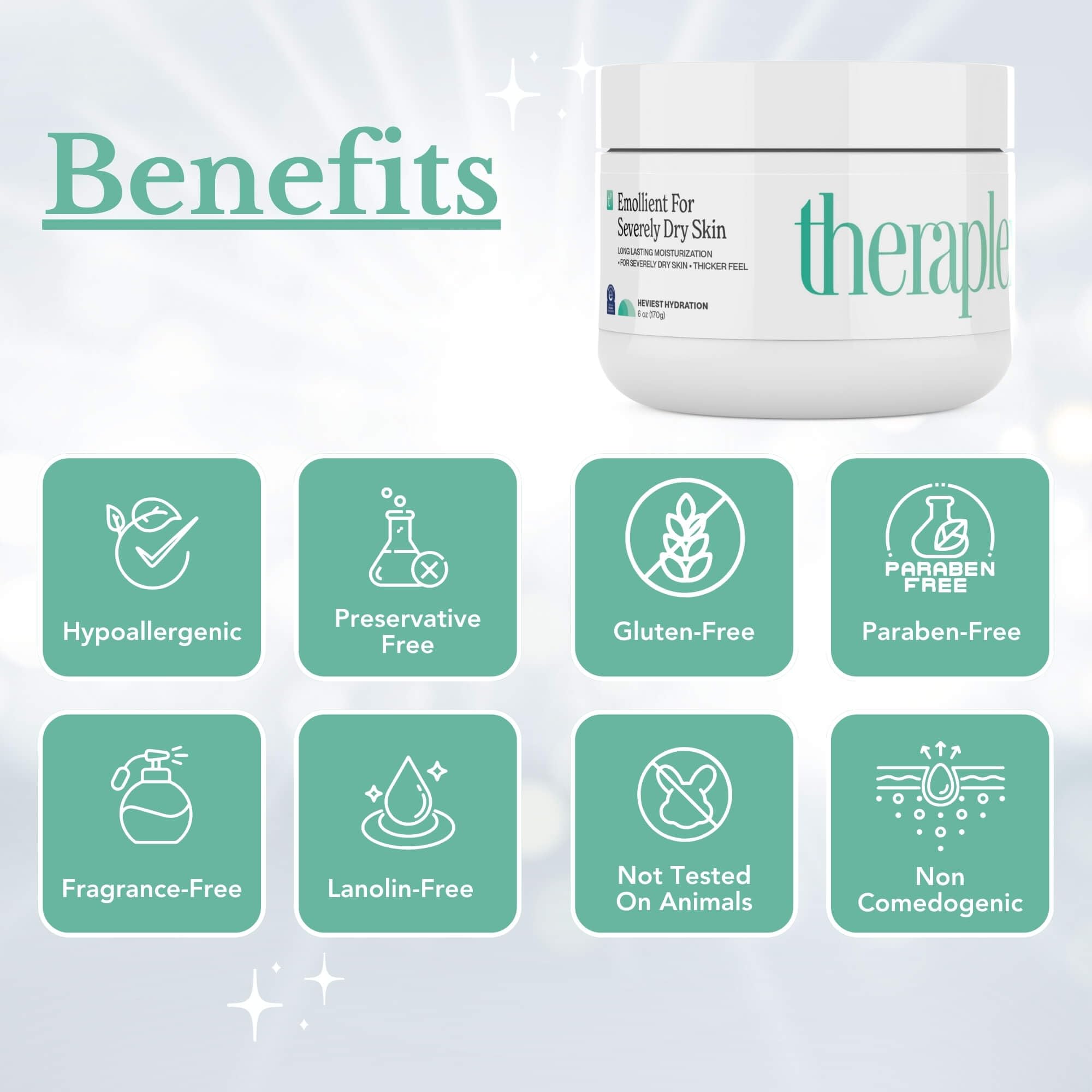 Theraplex Emollient Cream dermatologist-recommended label on packaging