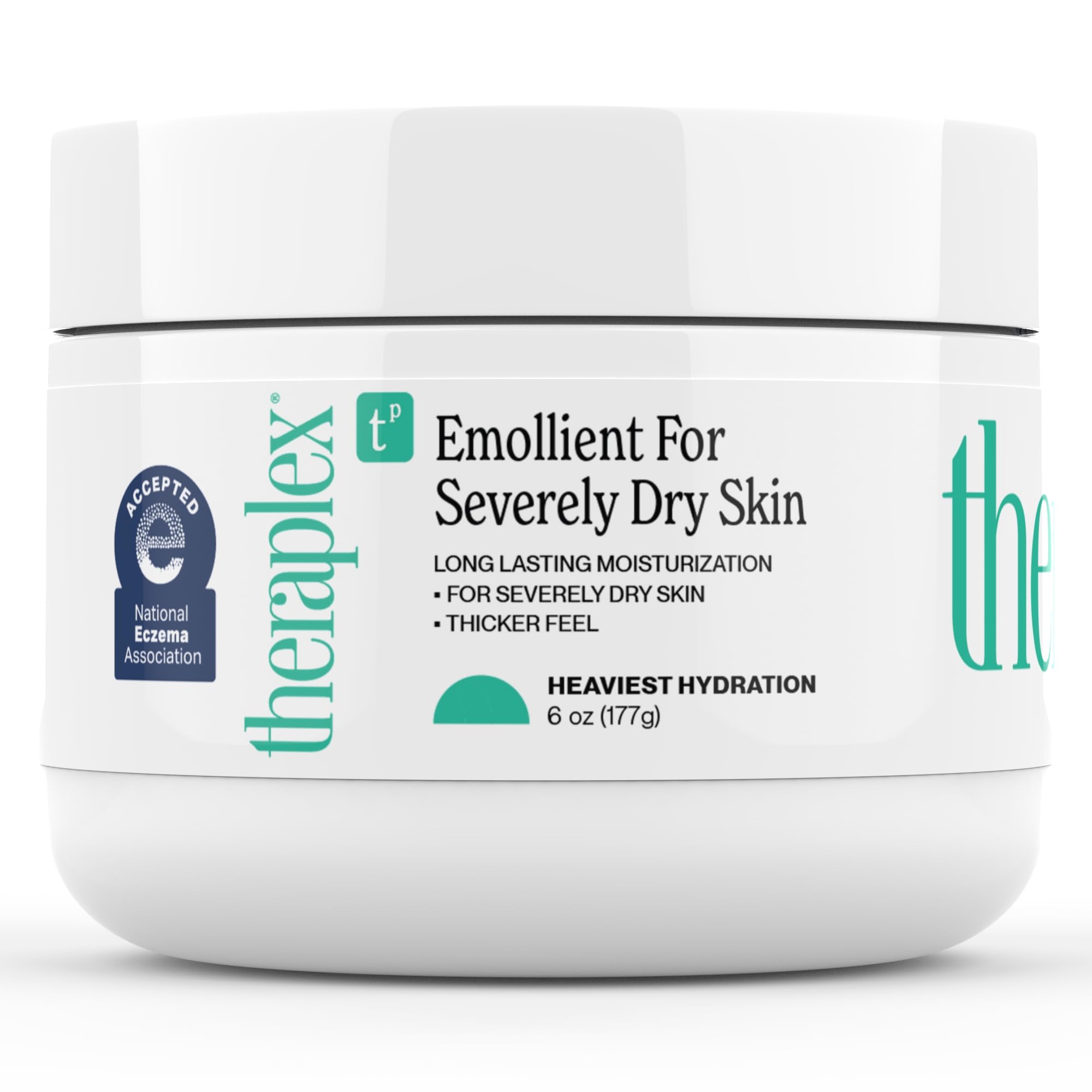 Theraplex Emollient Cream fragrance-free tube swatch showing deep hydration
