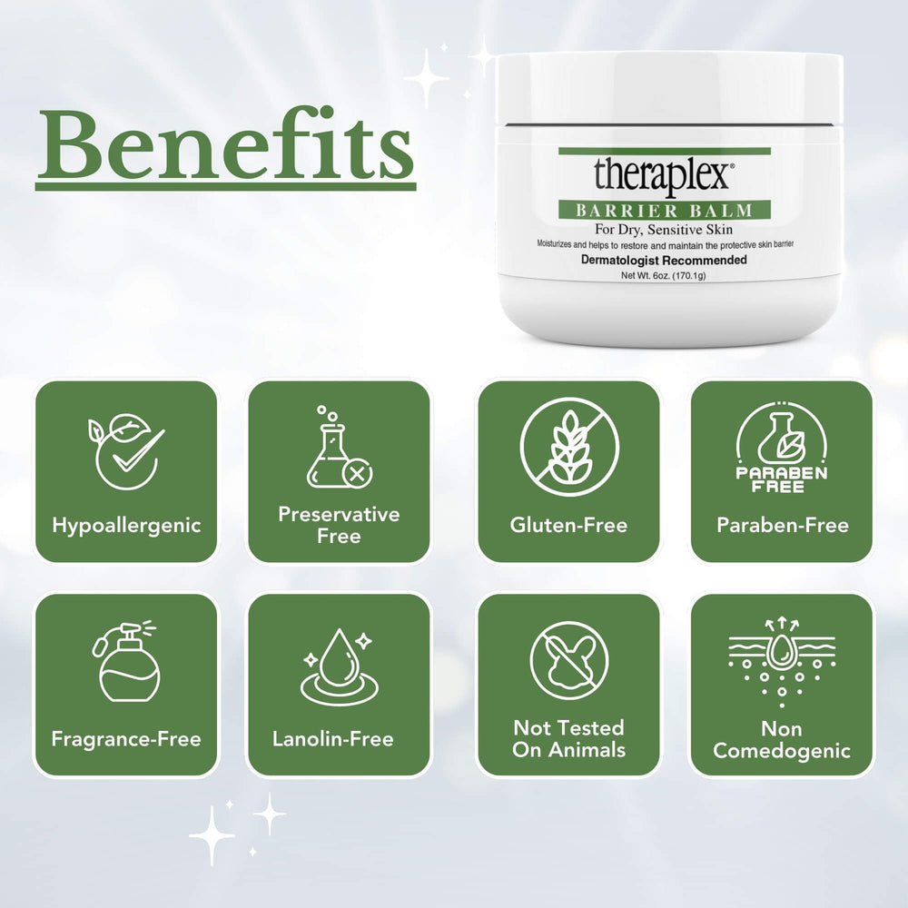 6oz packaging highlights travel-friendly Theraplex balm container.