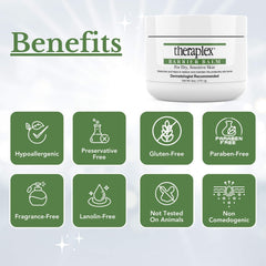 6oz packaging highlights travel-friendly Theraplex balm container.