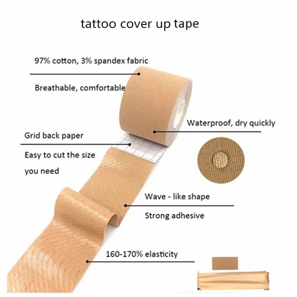 Therasports tattoo cover up tape water resistant image highlights durable wear