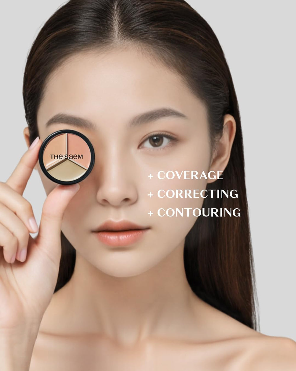 THESAEM Concealer palette with brush enables easy, professional application