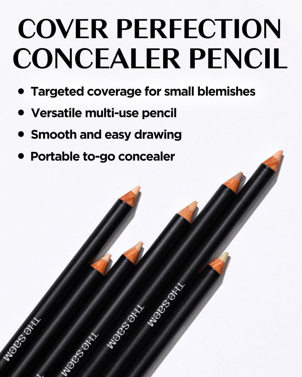 THESAEM Cover Perfection concealer pencil applying under-eye makeup with natural blend