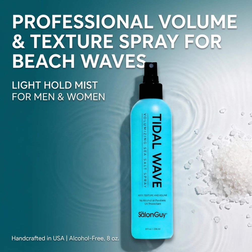 THESALONGUY Tidal Wave spray mist in hand highlights lightweight texture