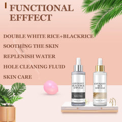 THESHYING Rice Peel Shot Glow packaging highlights vegan exfoliation for gentle skin renewal