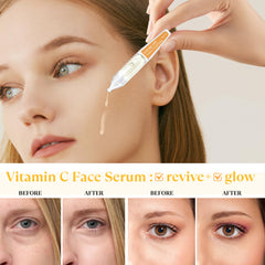 THESKCARE Vitamin C Serum bottle beside skincare items for radiant hydration