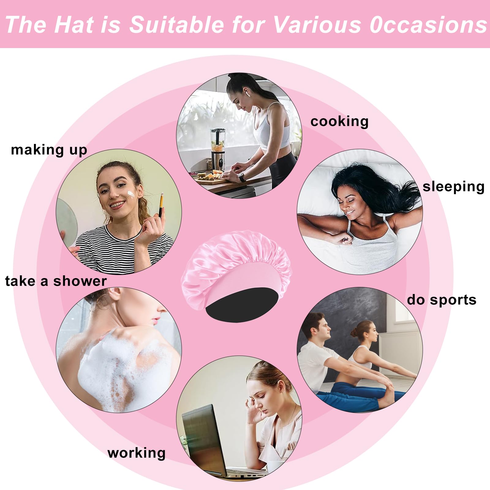 Theyakmer silk bonnet hair-comfort-sleep shows reduced frizz and tangling protection.