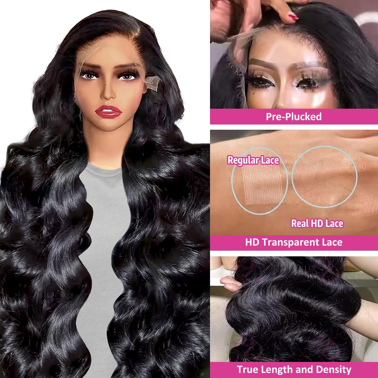 THGF 30-inch wig density 200% for full, voluminous styling possibilities.