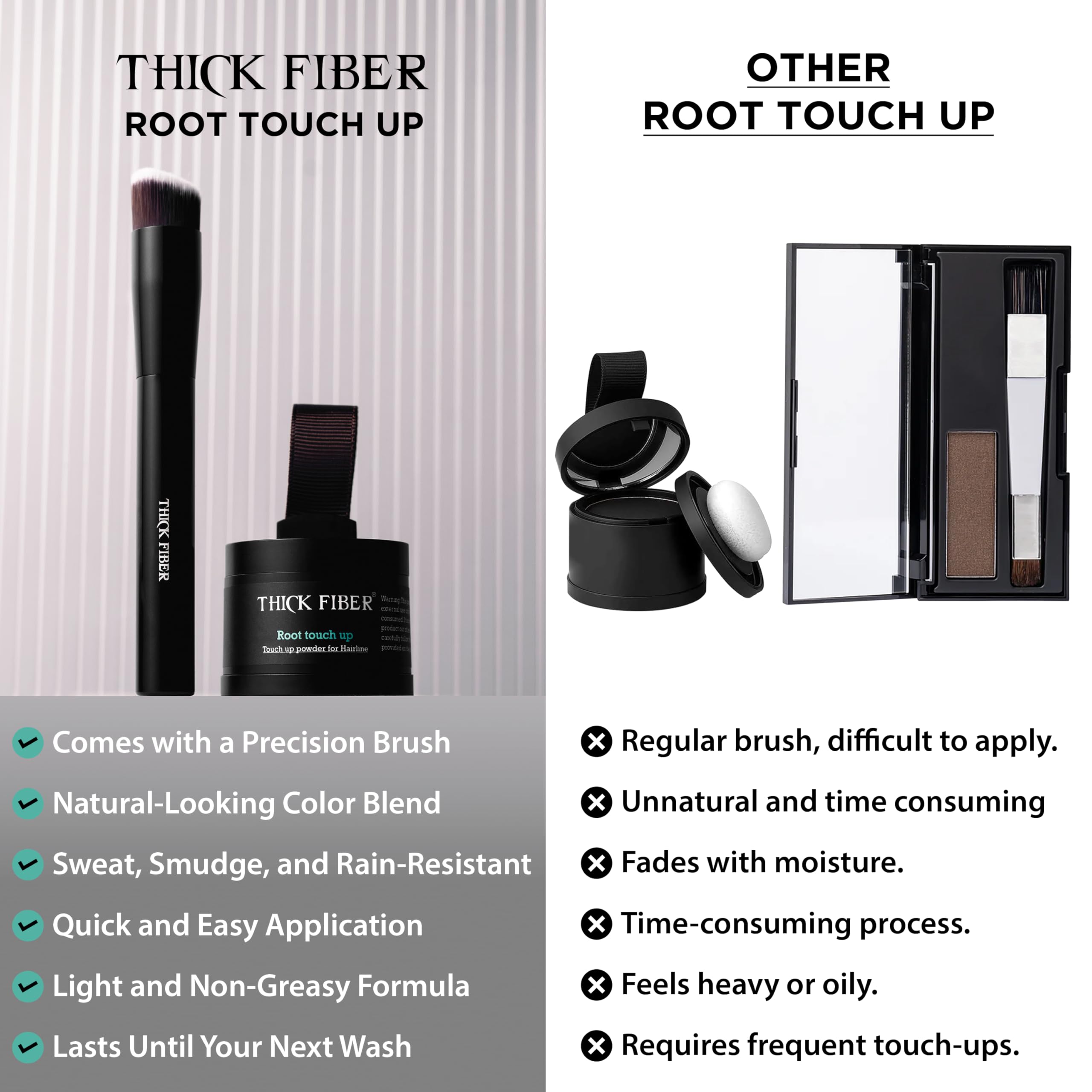 Thick Fiber natural fuller hairline for a confident look