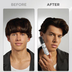 Thick Fiber no-residue blend blends invisibly with scalp for a light feel.