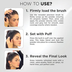 Thick Fiber puff and brush aid precise natural-looking application