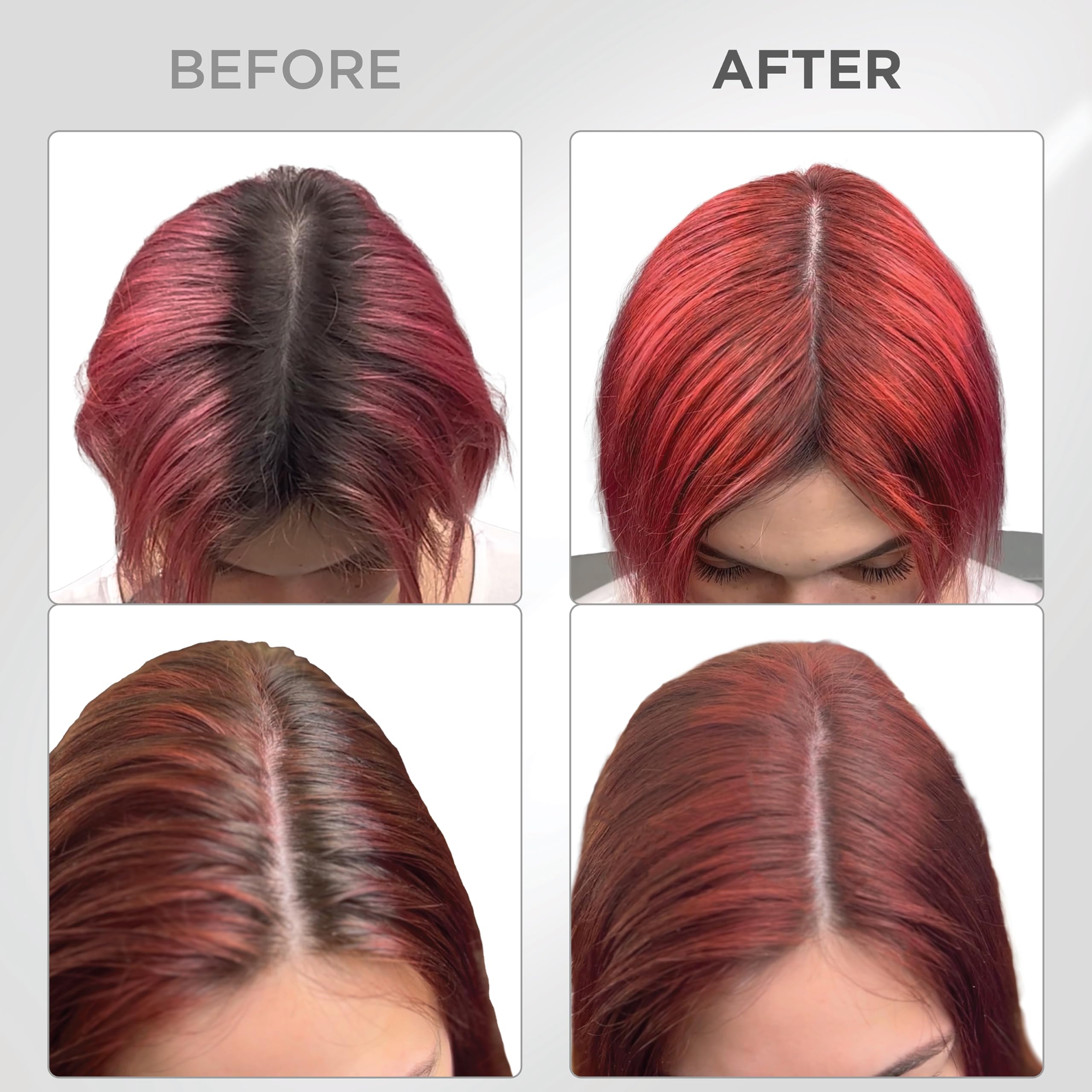 Thick Fiber Root Touch Up mirror and puff set for quick touch-ups