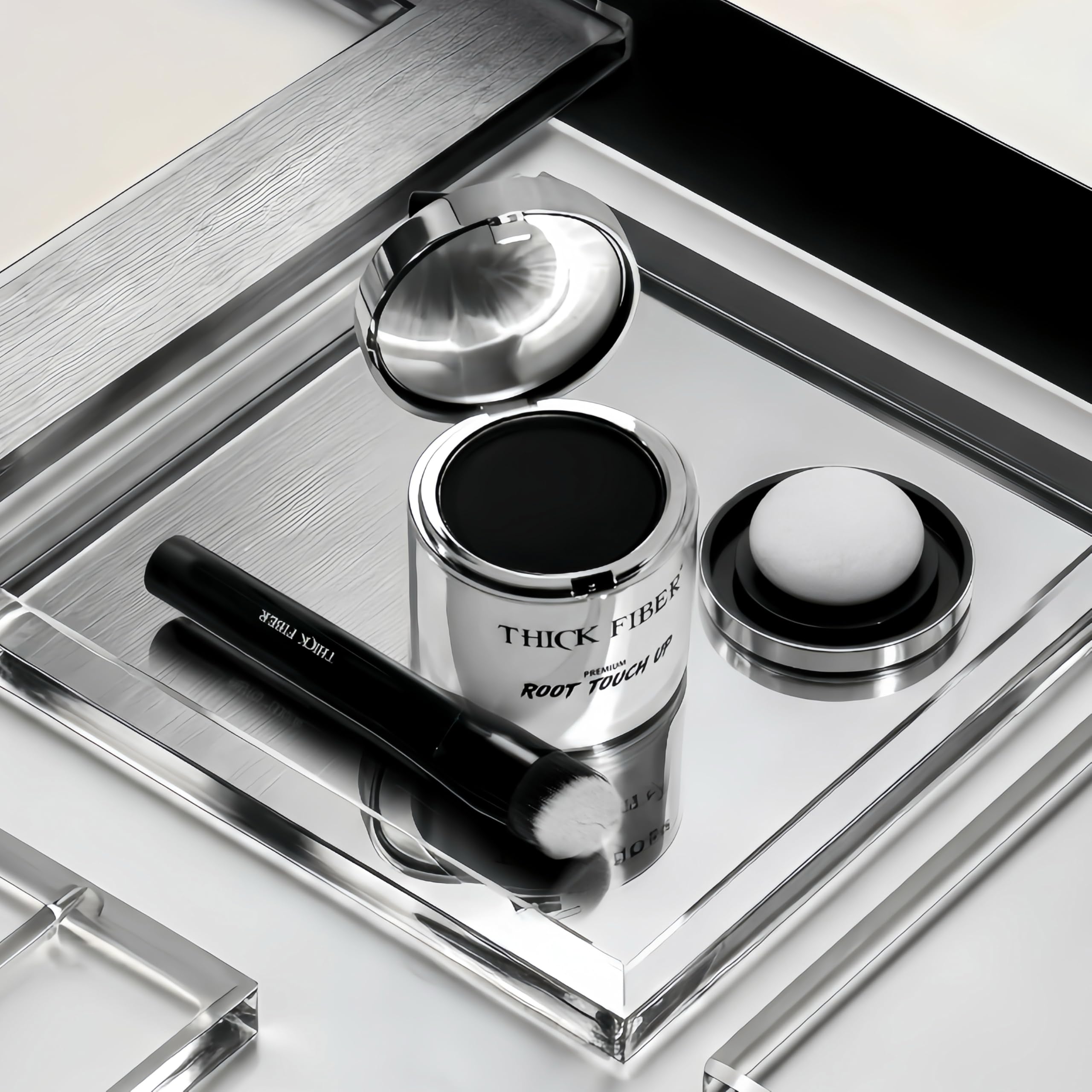 Thick Fiber Root Touch Up Powder packaging shows complete set ready for use